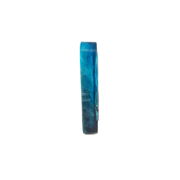 Sheinberg Blue Fat Mezuzah