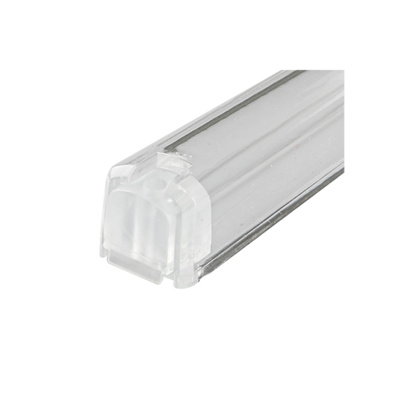 Large Clear Plastic Mezuzah Case with Silver Shin