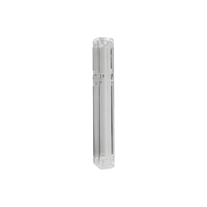 Large Clear Plastic Mezuzah Case with Silver Shin