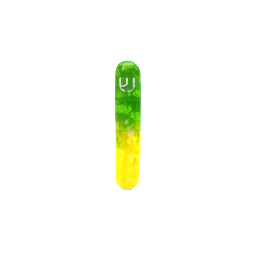 Sheinberg Green Yellow Heritage Mezuzah