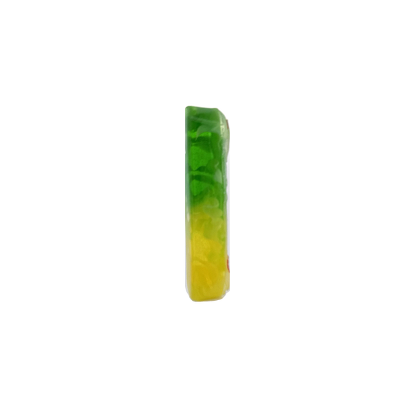 Sheinberg Green Yellow Heritage Mezuzah