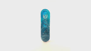 Sheinberg Blue Fat Mezuzah